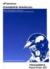 2004 Honda TRX400FA FourTrax AT ATV Owner's Manual (P/N 32HN7600 / 00X32-HN7-6000) – preview page 1