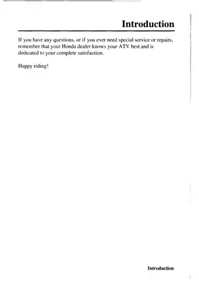 Honda TRX400FA FourTrax ATV Owner's Manual (2003) - Essential Guide for Safety and Maintenance Preview image 5