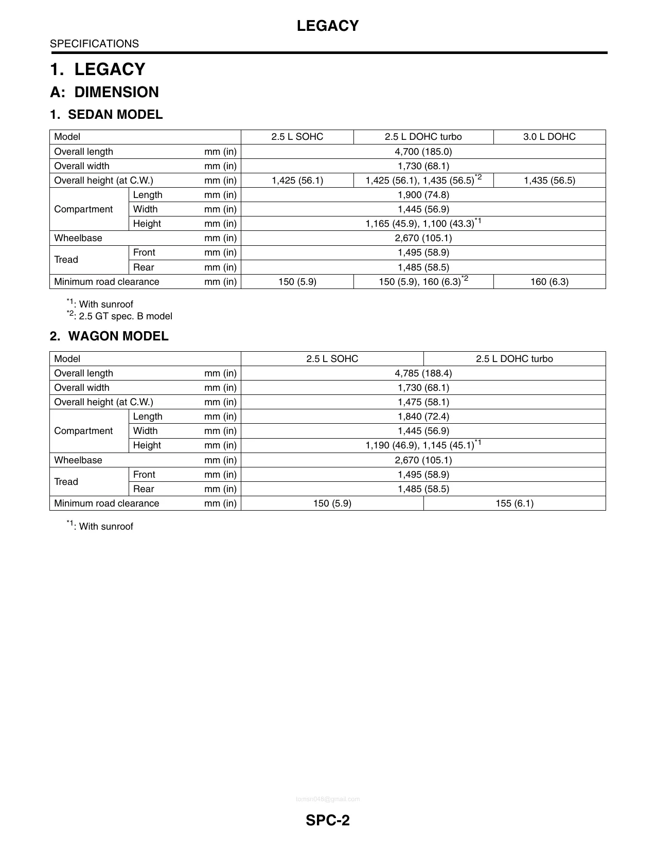 2008-2009 Subaru Legacy repair manual Preview image 5