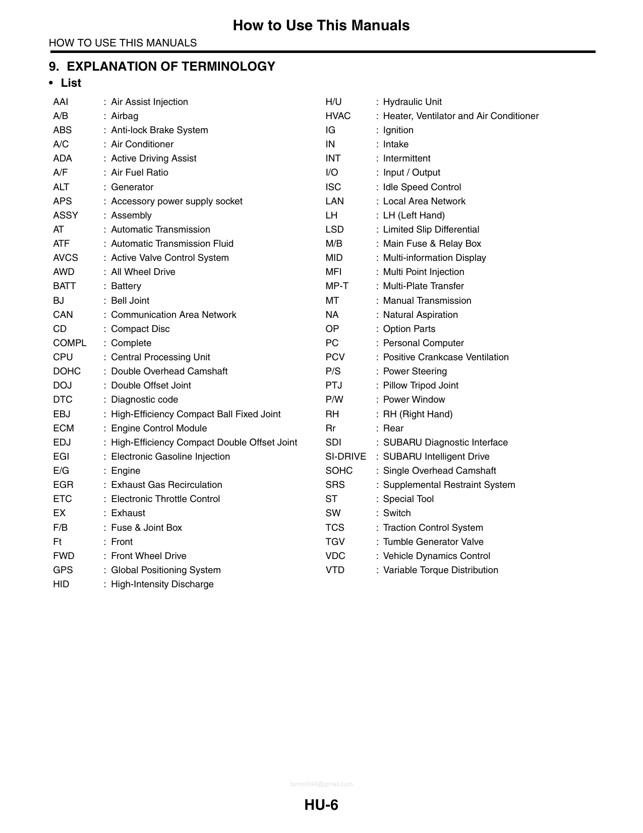 2008-2009 Subaru Outback service manual Preview image 4