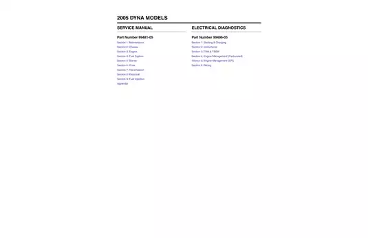 2005 Harley-Davidson Dyna FXD service manual Preview image 1