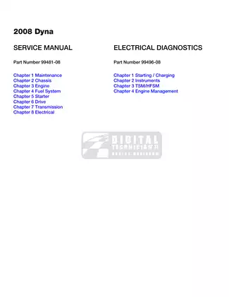 2008 Harley-Davidson Dyna FXD service manual Preview image 1