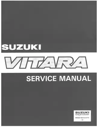 1988-1998 Suzuki Vitara service manual Preview image 1