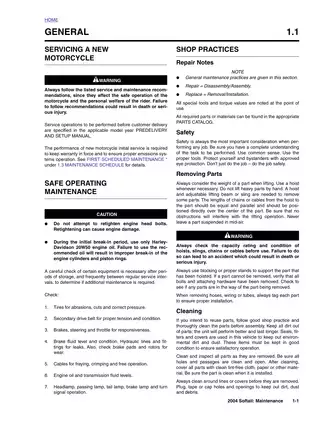 2004 Harley Davidson Softail, FLST, FXST service repair manual Preview image 4