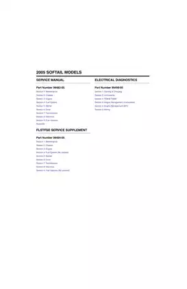 2005 Softail Models Service Manual - Comprehensive Guide Preview image 1