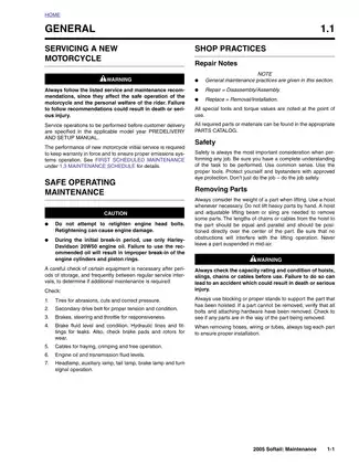 2005 Softail Models Service Manual - Comprehensive Guide Preview image 4