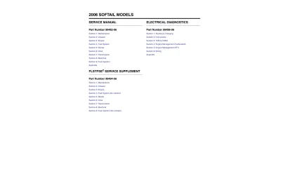 Preview: Harley-Davidson Softail FLST and FXST 2006 Factory Service Manual (P/N 99482-06)