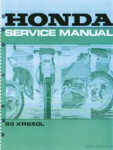 1993 Honda XR650L Factory Service & Repair Manual (P/N 61MY600) – preview page 1