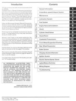 Complete Service Manual for Honda XR650L Motorcycle (1992) Preview image 3
