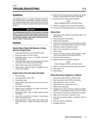 2003 Harley-Davidson Touring FLT service manual Preview image 4