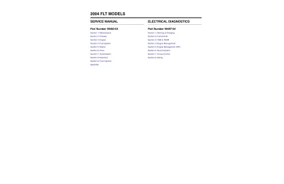 Preview: 2004 Harley-Davidson FLT Touring Line Factory Service Manual  (P/N 99483-04)