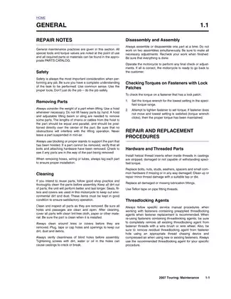 2007 Harley-Davidson FLT Models Service Manual - Comprehensive Maintenance, Troubleshooting and Repair Guide Preview image 4
