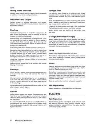 2007 Harley-Davidson FLT Models Service Manual - Comprehensive Maintenance, Troubleshooting and Repair Guide Preview image 5