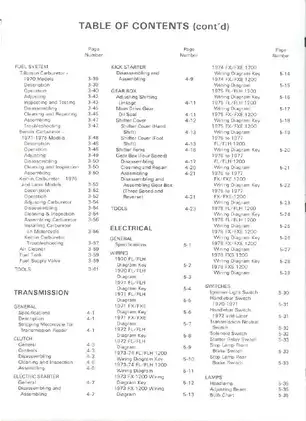 Harley-Davidson Electra Glide & Super Glide Service Manual (1970 - Early 1978) Preview image 4