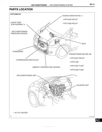 Advanced Air Conditioning System Manual for Sedan and Hatchback Models Preview image 3