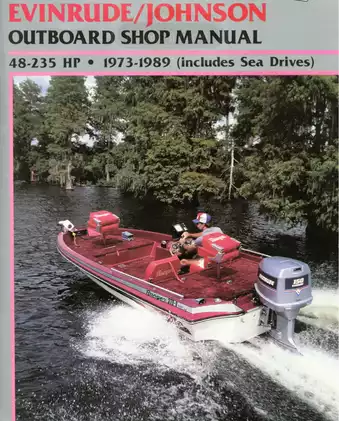 1973-1989 Johnson Evinrude 48hp -235hp outboard motor/sea drives shop manual