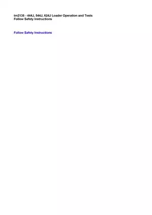 John Deere 444J, 544J, 624J Loader Operation and Tests Manual Preview image 5