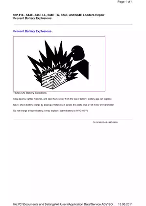 Comprehensive Repair Manual for 544E, 544E LL, 544E TC, 624E, and 644E Loaders Preview image 5