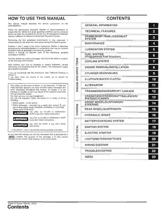 Honda CBR1000RR-4 Service Manual - Comprehensive Guide (2004) Preview image 2