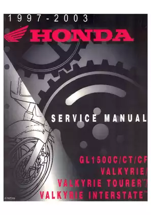 Honda GL1500C/CT & GL1500CF Motorcycle Service Manual (1997-2003)