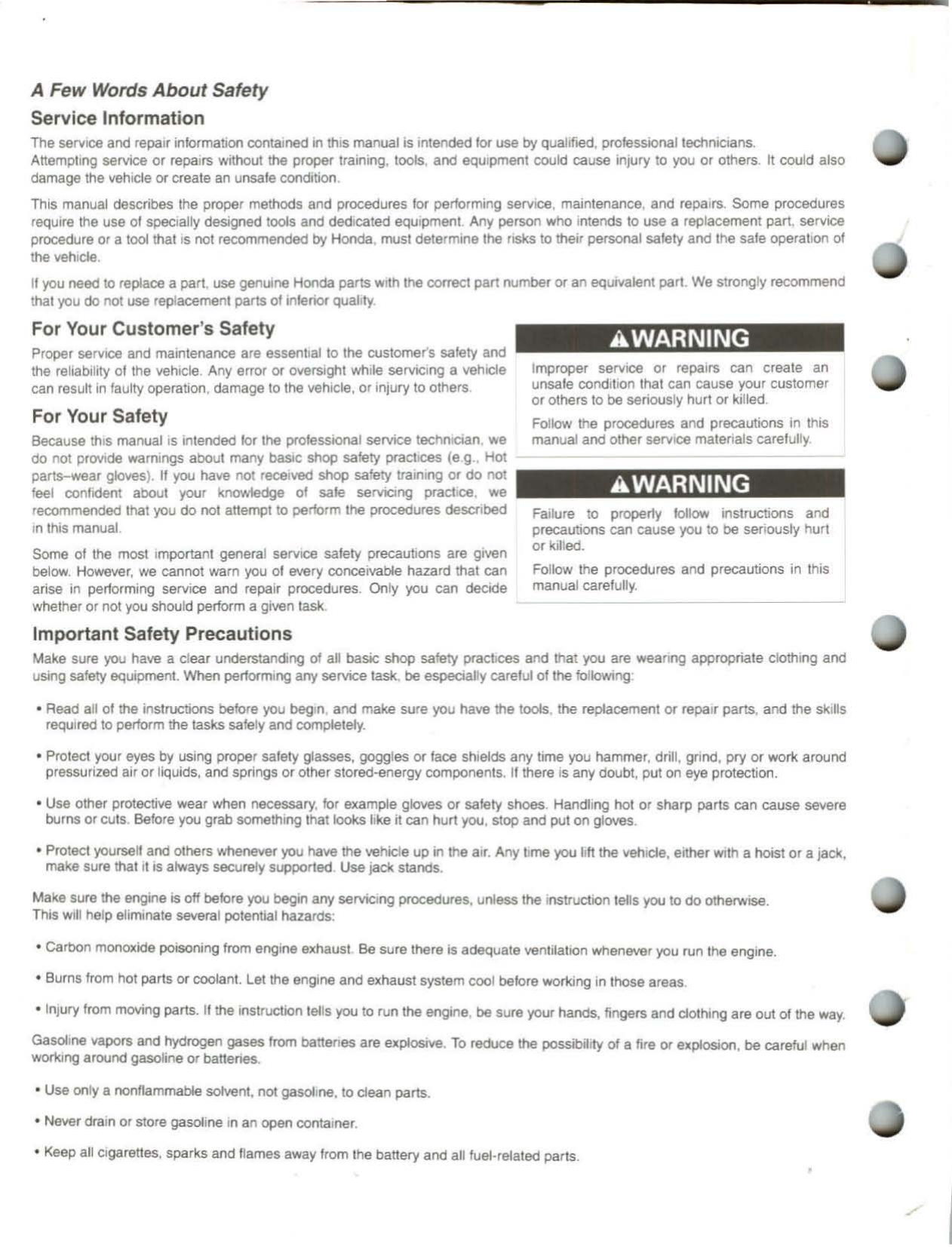 2005-2012 Honda Foreman Rubicon 500 repair and service manual Preview image 2