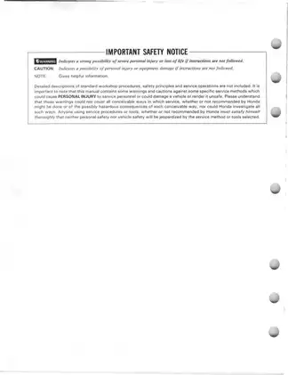 Honda FourTrax S6-88 Maintenance and Repair Manual (2000) Preview image 2