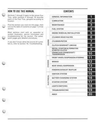 Honda FourTrax S6-88 Maintenance and Repair Manual (2000) Preview image 3