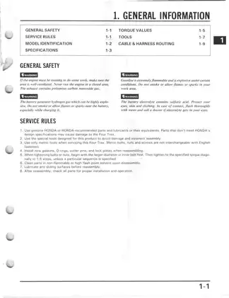 Honda FourTrax S6-88 Maintenance and Repair Manual (2000) Preview image 4