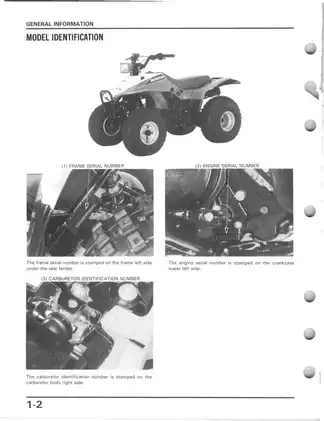 Honda FourTrax S6-88 Maintenance and Repair Manual (2000) Preview image 5