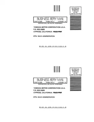 Yamaha YFM350FWB ATV Owner's Manual - Comprehensive Guide for Safe Operation and Maintenance Preview image 3