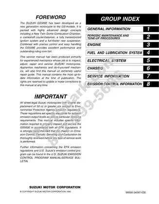 1989-2009 Suzuki GS500, GS500E, GS500F repair manual Preview image 1