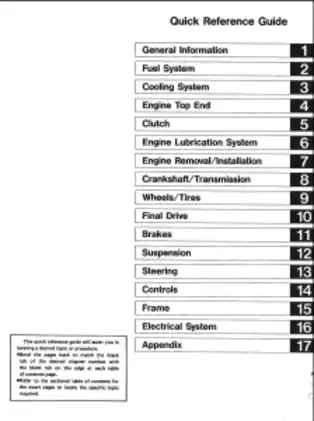 Kawasaki GPZ900R Motorcycle Service Manual | Comprehensive Guide Preview image 2