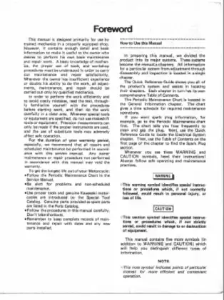 Kawasaki GPZ900R Motorcycle Service Manual | Comprehensive Guide Preview image 5