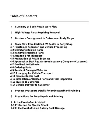 2011-2012 Nissan Leaf body shop manual Preview image 3