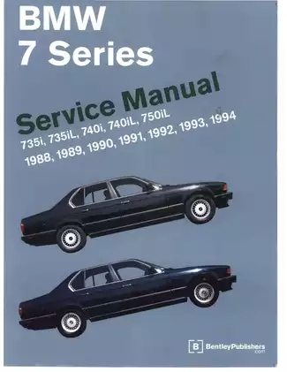 1988-1994 BMW E32 730i, 735i, 735il, 740i, 740il, 750il manual Preview image 1