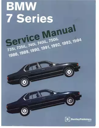 BMW 7 Series Service Manual (1988-1994) for DIY Maintenance and Repair