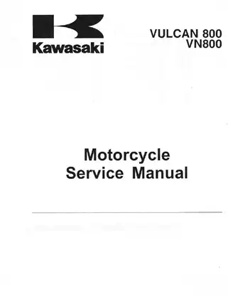 Kawasaki Vulcan 800 VN800 Motorcycle Service Manual (2000-2004) Preview image 3