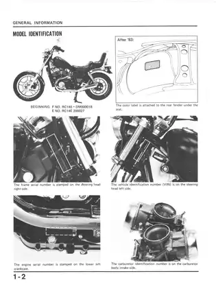 1983-1985 Honda VT 750 C, VT 700 C Shadow shop manual Preview image 5