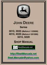 John Deere 3010, 3020, 4010, 4020, 5010 & 5020 Tractor 1961–1972 Shop Manual (P/N JD-5010–5020-SM) – preview page 1
