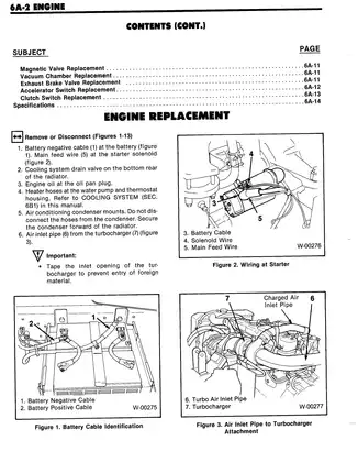 Isuzu Medium Duty Truck Service Manual - Engine Section 6A-1 (1988) Preview image 4