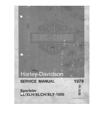 Preview: 1970–1978 Harley-Davidson Sportster XL / XLH / XLCH / XLT-1000 / XLA Service Manual (P/N 99484-78)
