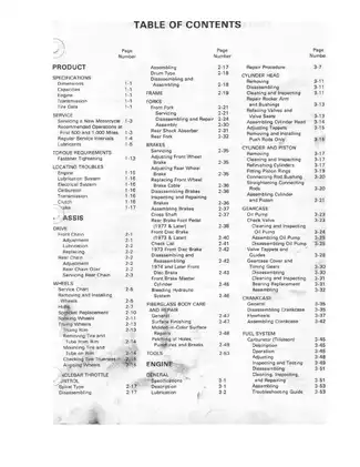 1970-1978 Harley-Davidson Sportster Service Manual Preview image 4