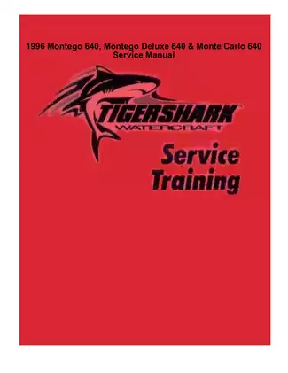 1995 Tigershark Montego, Deluxe, and Monte Carlo Service Manual