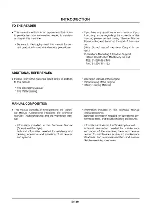 Hitachi ZX110, ZX120, ZX130, ZX125US, ZX135US excavator workshop manual Preview image 2