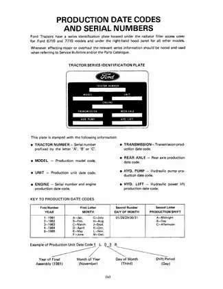 Ford service manual: 2600, 2610, 2810, 3600, 3610, 3230, 3430, 3630, 3910, 3930, 4100, 4110 4600 4610 5600 5610, 6600, 6610, 6700, 6710, 7600, 7610, 7810, 7700, 7710, 8210 Preview image 5