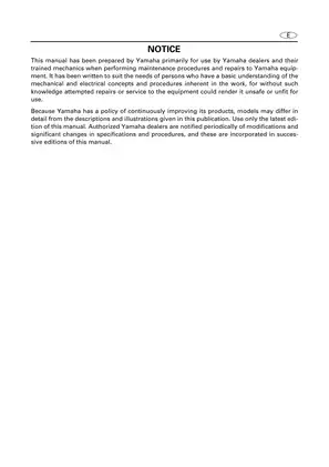 Yamaha WaveRunner XLTS00 Service Manual - Comprehensive Repair & Maintenance Guide Preview image 2