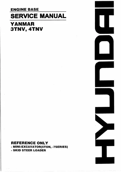 Preview: Yanmar 3TNV82A, 3TNV84, 3TNV84T, 3TNV88, 4TNV84, 4TNV84T, 4TNV88, 4TNV94L, 4TNV98, 4TNV98T, 4TNV106, and 4TNV106T  Diesel Engine Service Manual (P/N M9961-02E050)