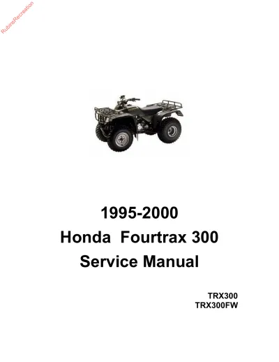 1995–2000 Honda Fourtrax 300 / TRX300FW Service Manual (P/N 61-010300) – preview page 1