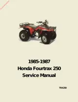1985–1987 Honda TRX250 Fourtrax ATV Factory Service & Repair Manual (P/N 61HA800) – preview page 1