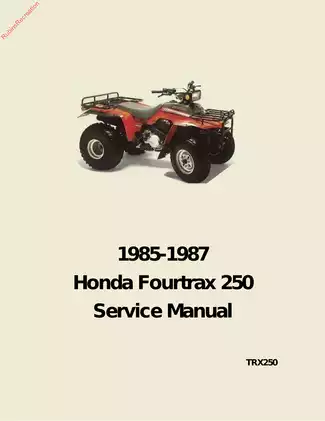 1985-1987 Honda Fourtrax 250, TRX250 ATV manual Preview image 1
